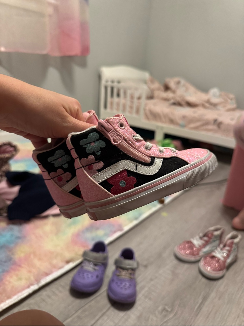 Toddler Vans high rise Pink Floral
